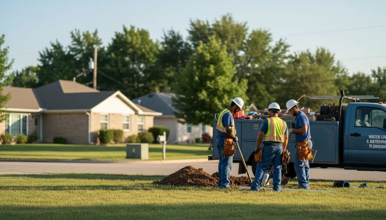 Residential water line and bathroom plumbing service in Milan, IN